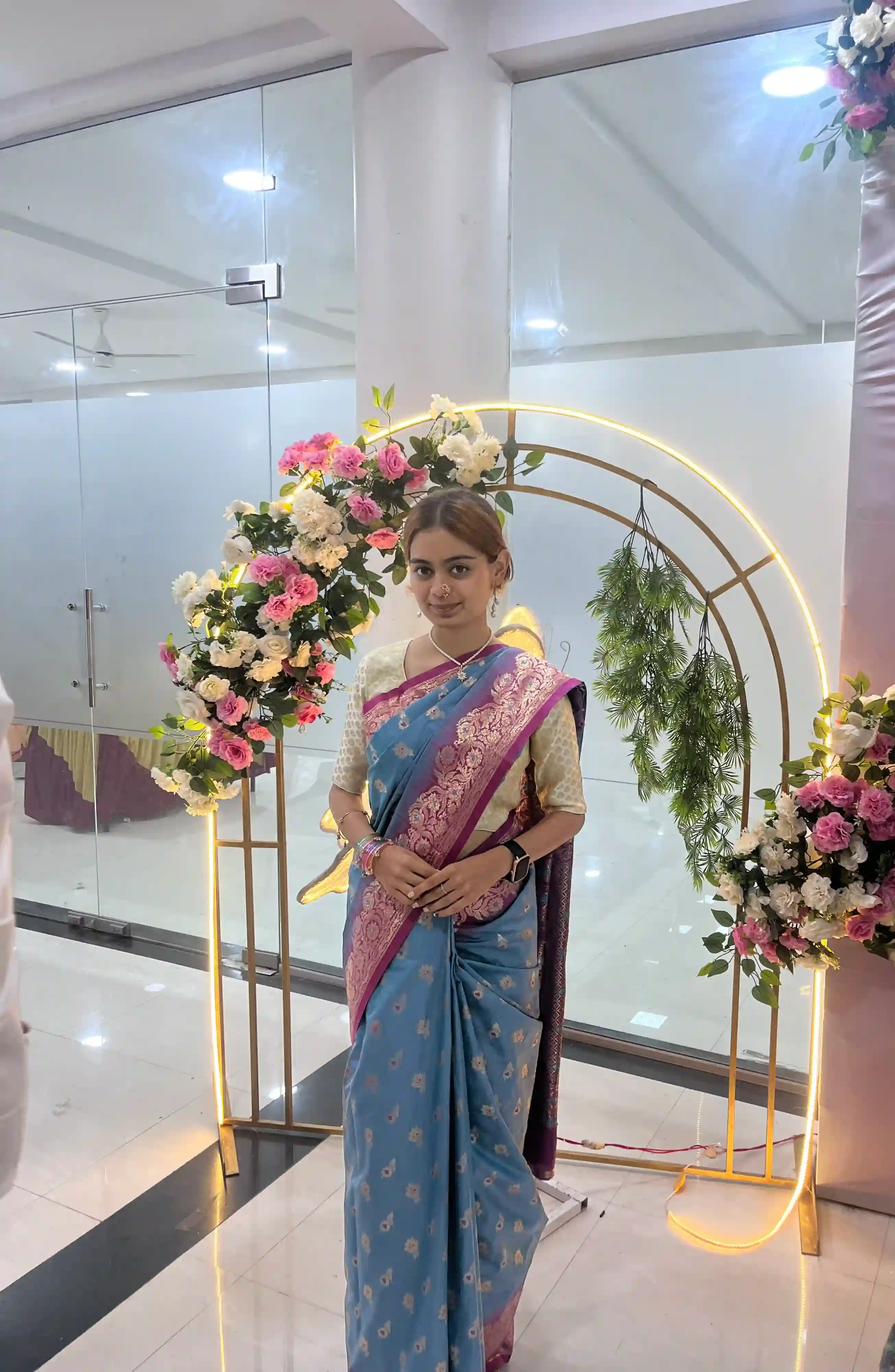 A classic look in saree in event